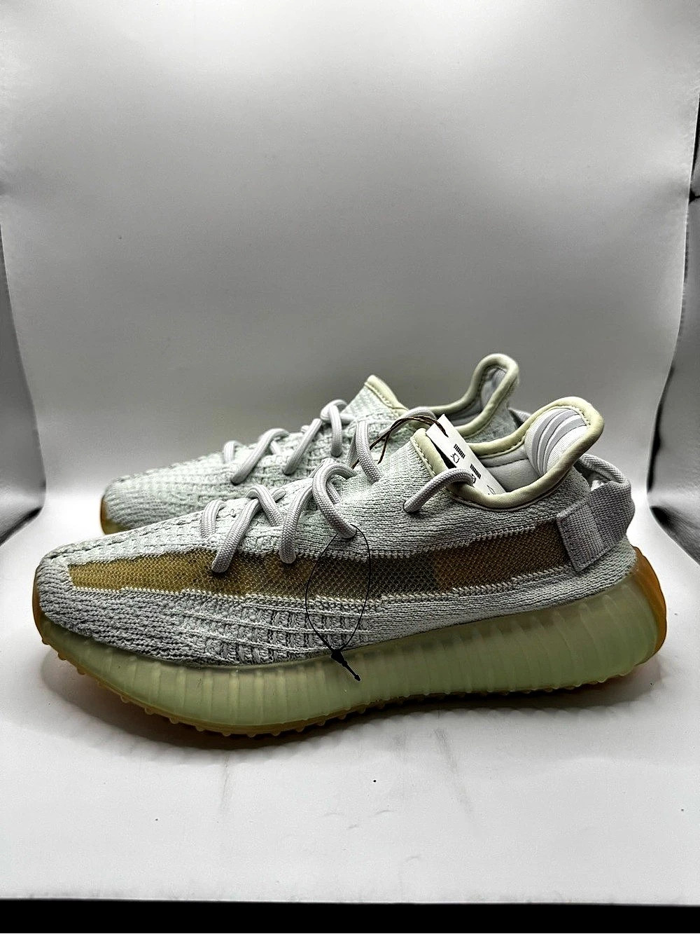 adidas Yeezy Boost 350 V2 Sneakers EG7491 Gray & Yellow US 4.5 NWT